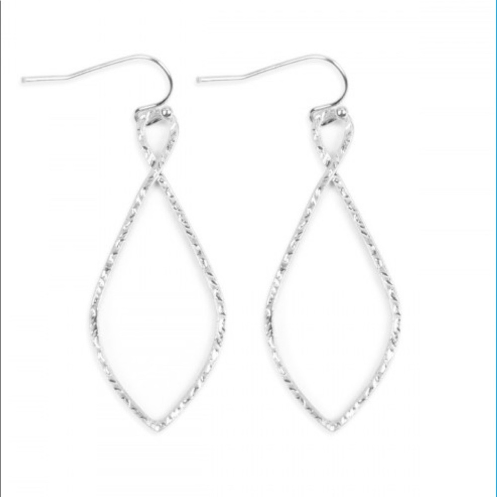 Riah Silver Hammered Dangle Earrings